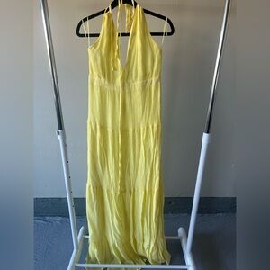 Elegant Yellow Maxi Dress